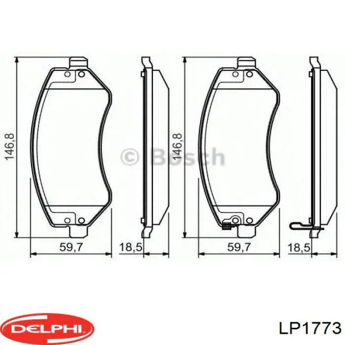 Купити LP1773 Delphi Колодки гальмівні передні, дискові