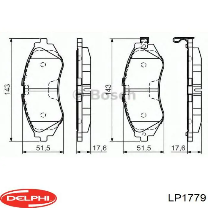 Гальмівні колодки Delphi LP1779 ціна, від 19.14 USD