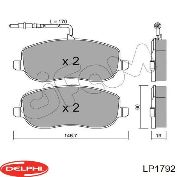 Гальмівні колодки Delphi LP1792 ціна, від 25.45 USD