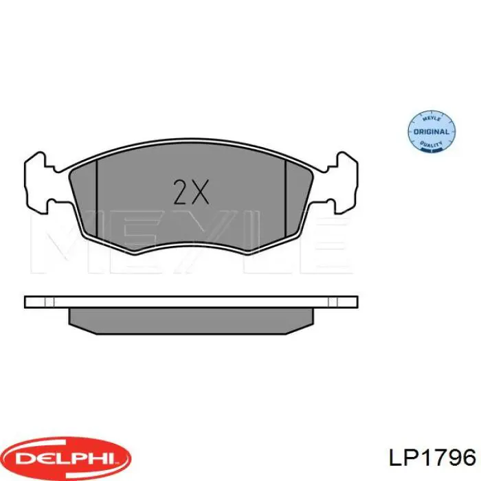 LP1796 Delphi колодки гальмівні передні, дискові