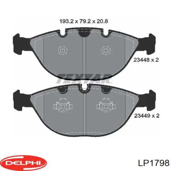 Передні тормозні колодки LP1798 Delphi