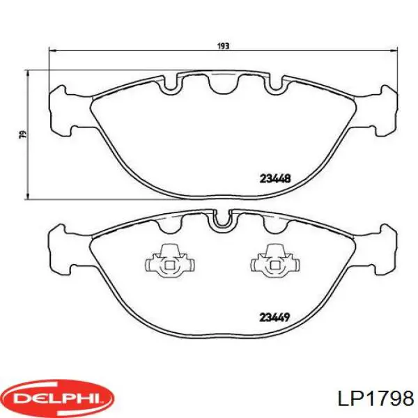 Купити LP1798 Delphi Колодки гальмівні передні, дискові