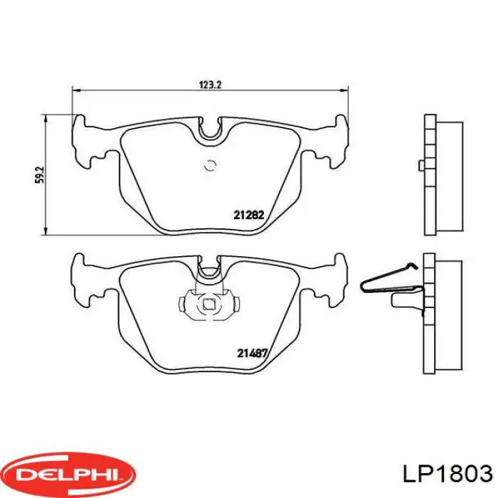Задні гальмівні колодки Delphi LP1803 ціна, від 30.87 USD