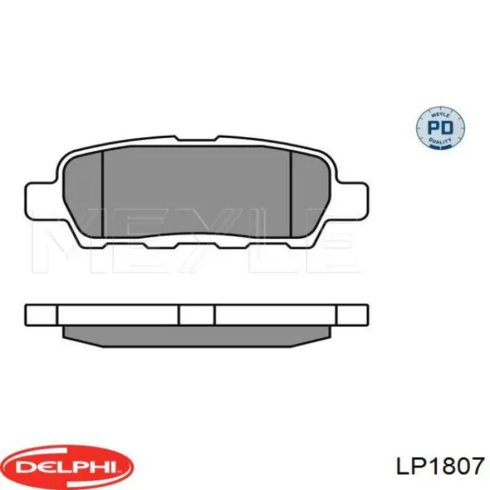 LP1807 Delphi Колодки гальмівні задні, дискові