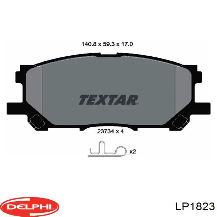 Колодки гальмівні передні, дискові LP1823 Delphi