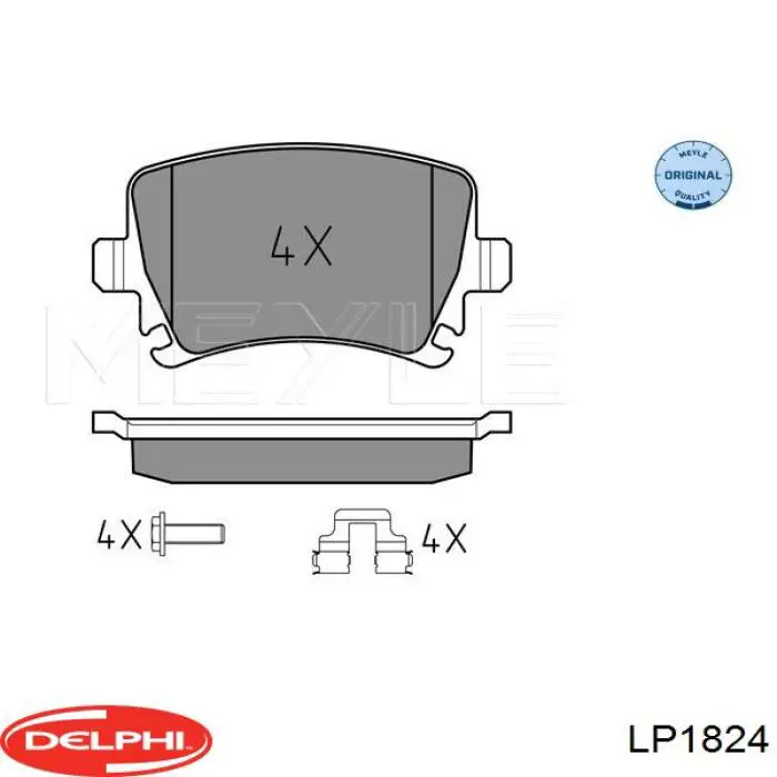 Купити LP1824 Delphi Задні колодки