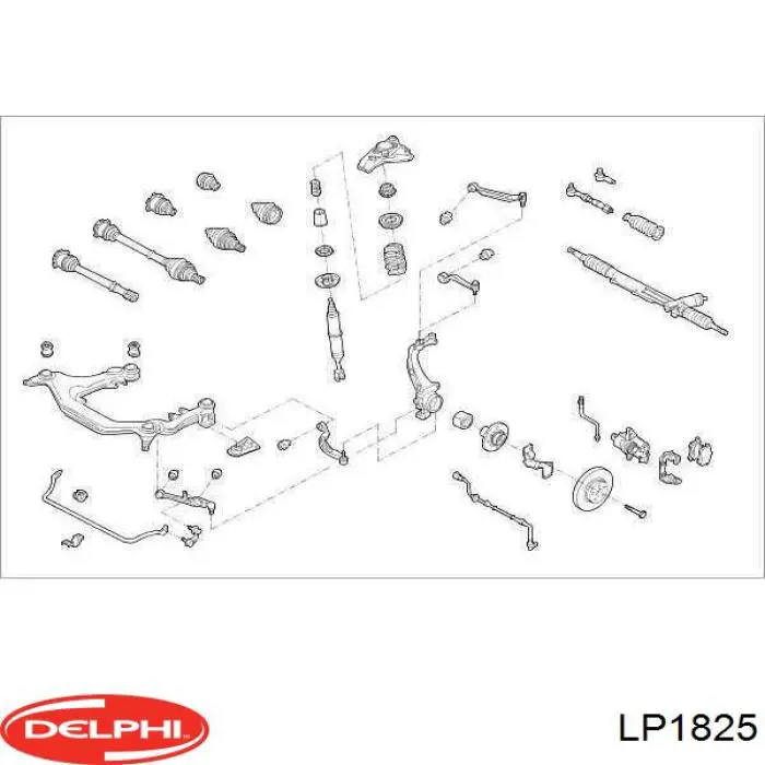 Купити LP1825 Delphi Колодки гальмівні передні, дискові