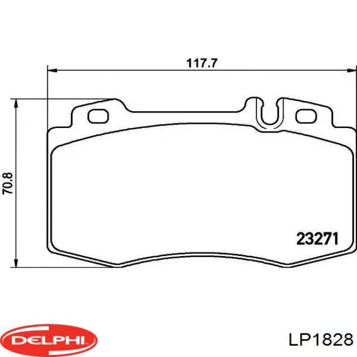 Гальмівні колодки Delphi LP1828 ціна, від 29.11 USD