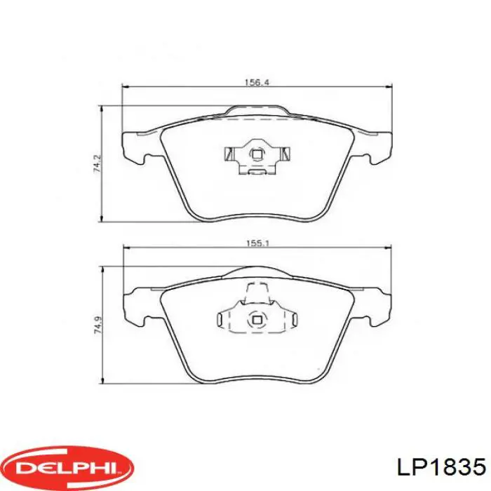 Купити LP1835 Delphi Задні колодки