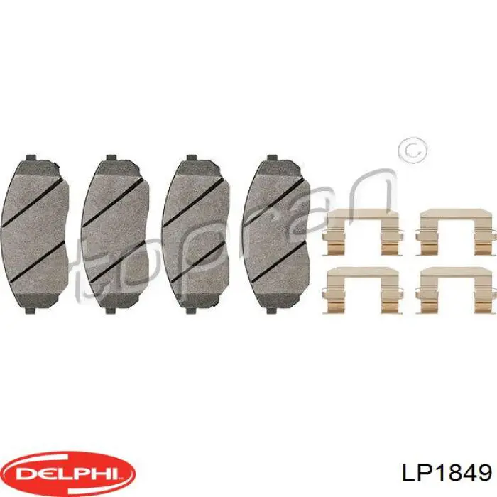 Гальмівні колодки Delphi LP1849 ціна, від 32.16 USD