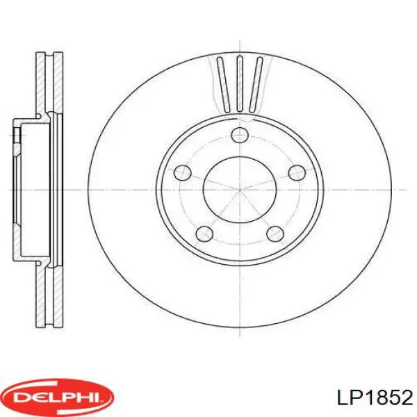 LP1852 Delphi колодки гальмові задні, дискові