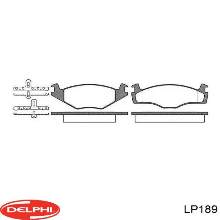 Купити LP189 Delphi Колодки гальмівні передні, дискові