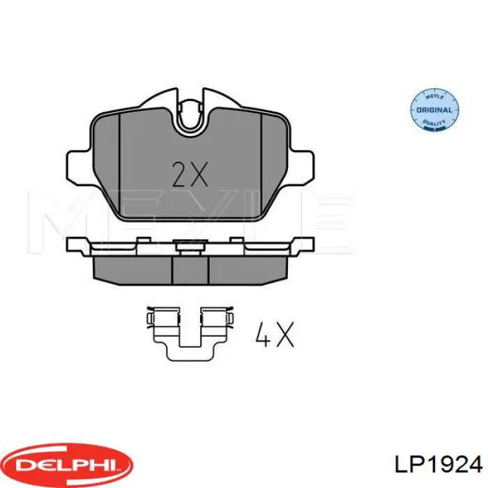 Колодки гальмові задні, дискові LP1924 Delphi