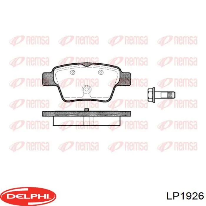 Задні гальмівні колодки Delphi LP1926 ціна, від 19.42 USD