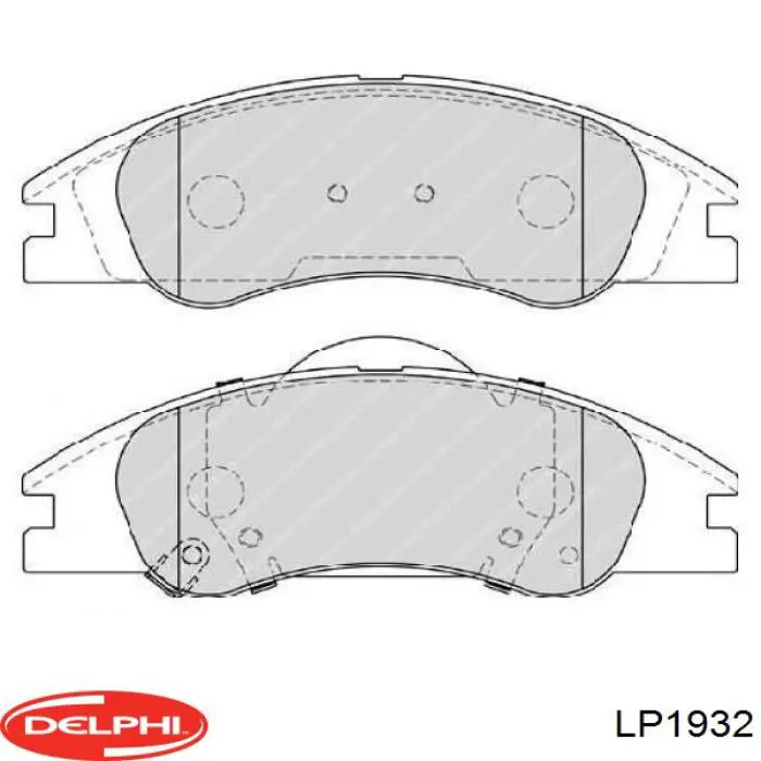 Передні тормозні колодки LP1932 Delphi