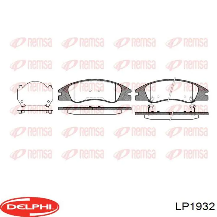 Гальмівні колодки Delphi LP1932 ціна, від 27.56 USD