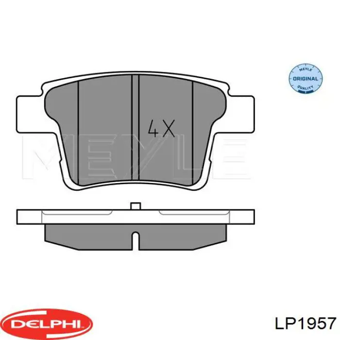 LP1957 Delphi колодки гальмові задні, дискові