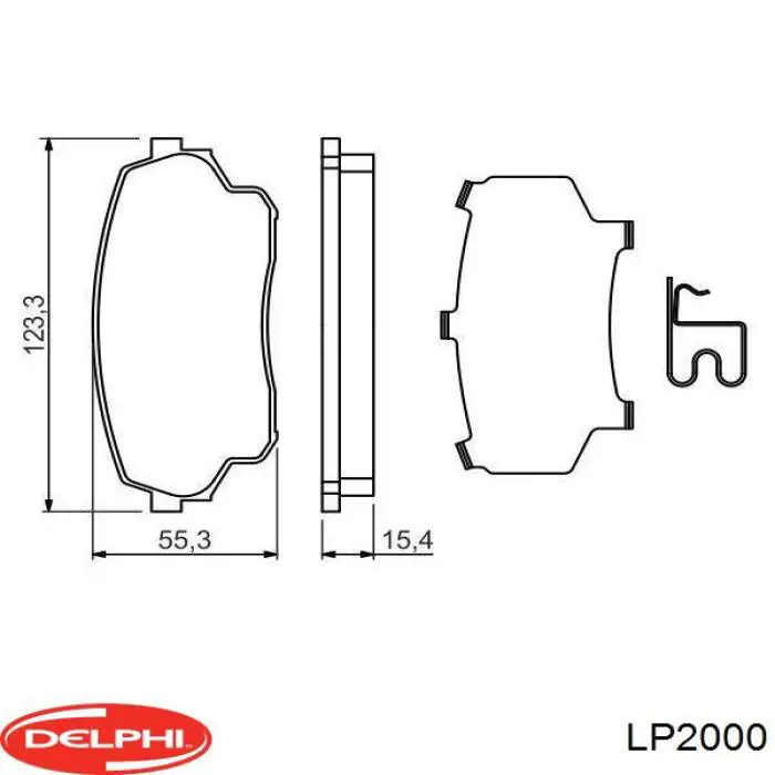 LP2000 Delphi Передні гальмівні колодки