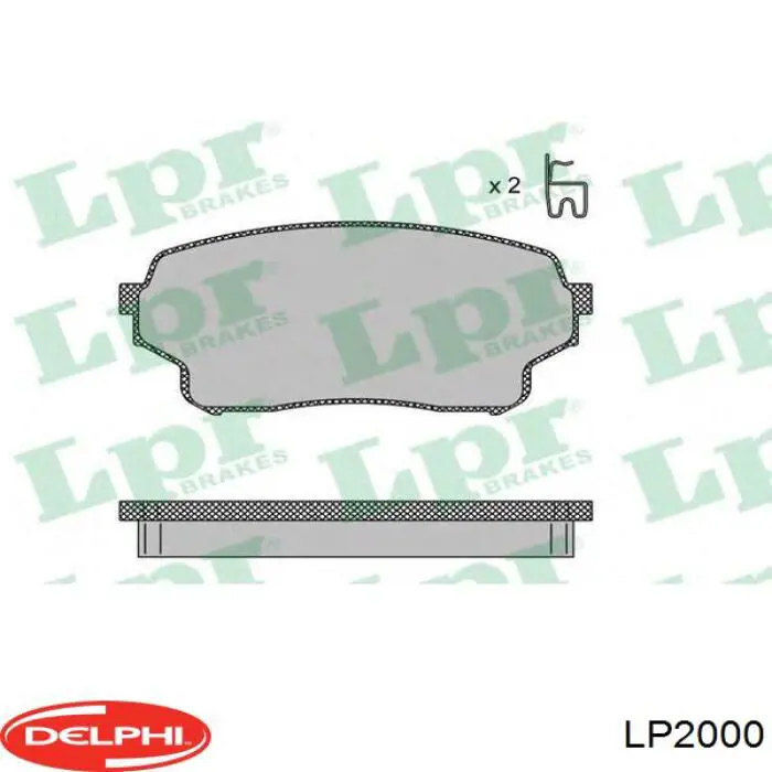 Гальмівні колодки Delphi LP2000 ціна, від 24.98 USD