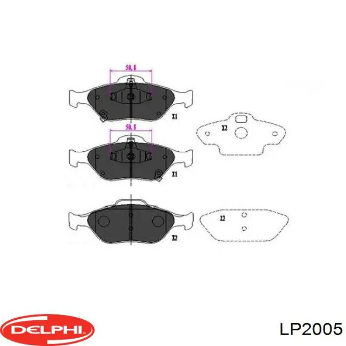 Гальмівні колодки Delphi LP2005 ціна, від 25.85 USD