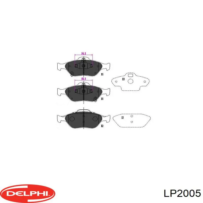 Тормозні колодки Delphi LP2005