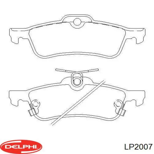LP2007 Delphi Колодки гальмівні задні, дискові