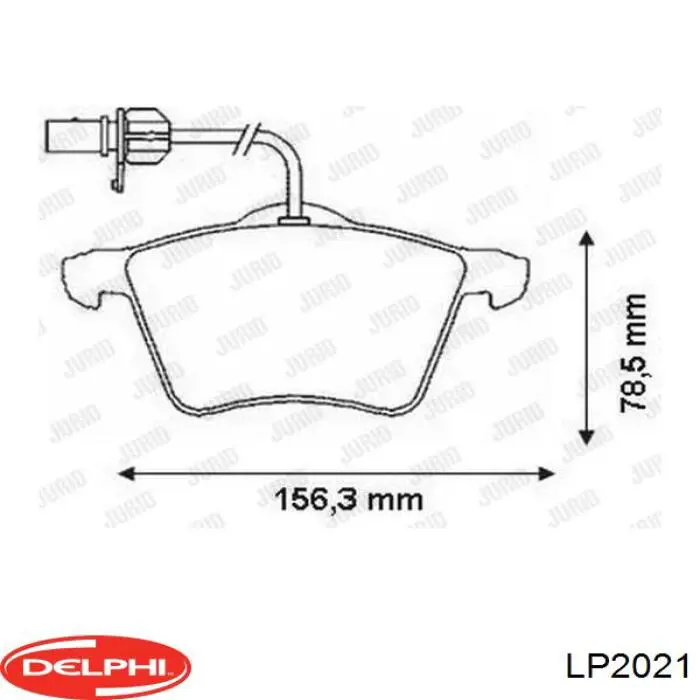 Колодки гальмівні передні, дискові LP2021 Delphi