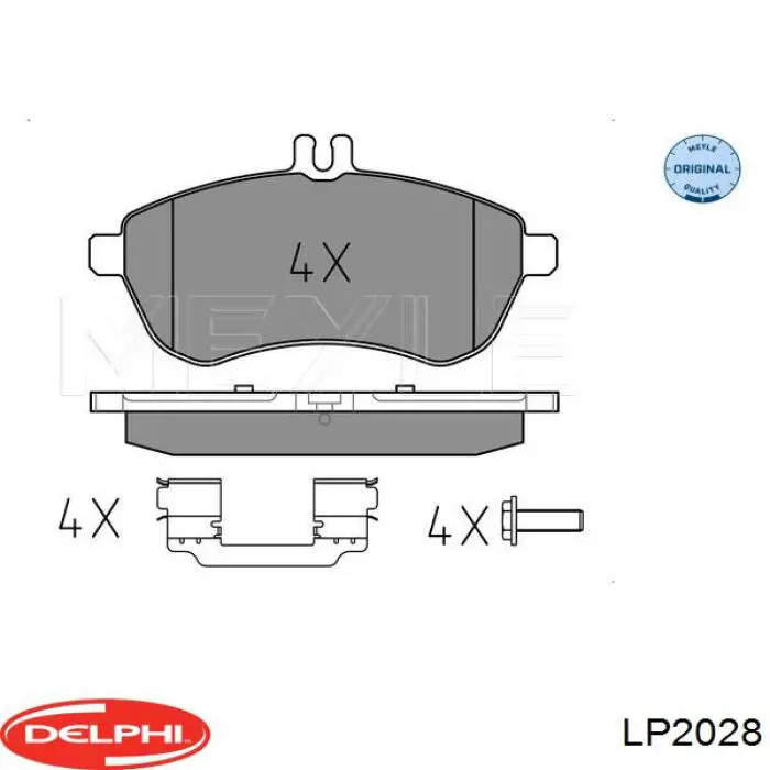 Купити LP2028 Delphi Колодки гальмівні передні, дискові