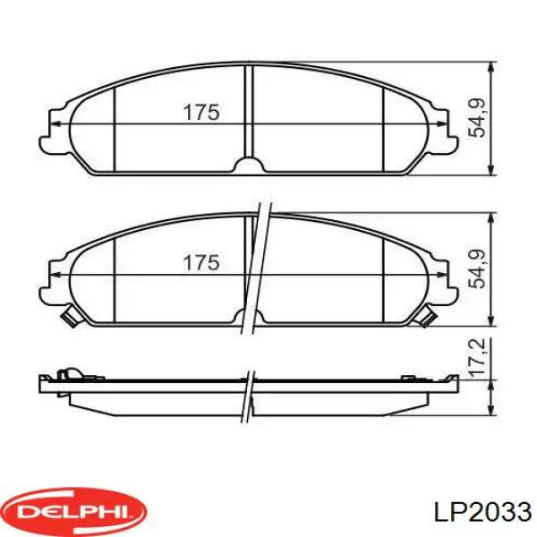 Тормозні колодки Delphi LP2033
