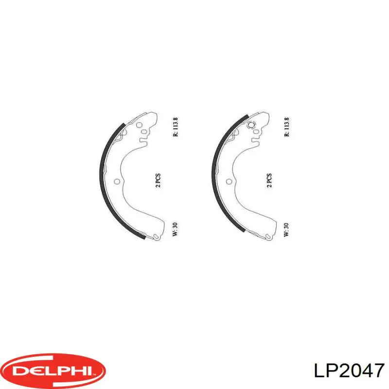Задні гальмівні колодки Delphi LP2047 ціна, від 22.88 USD