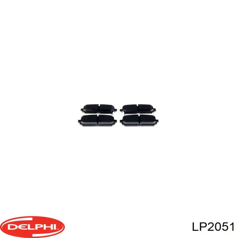 Задні гальмівні колодки Delphi LP2051 ціна, від 22.63 USD