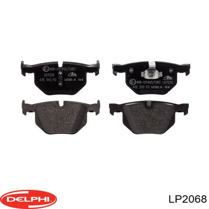 LP2068 Delphi колодки гальмові задні, дискові