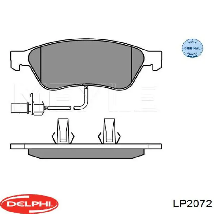 LP2072 Delphi колодки гальмівні передні, дискові