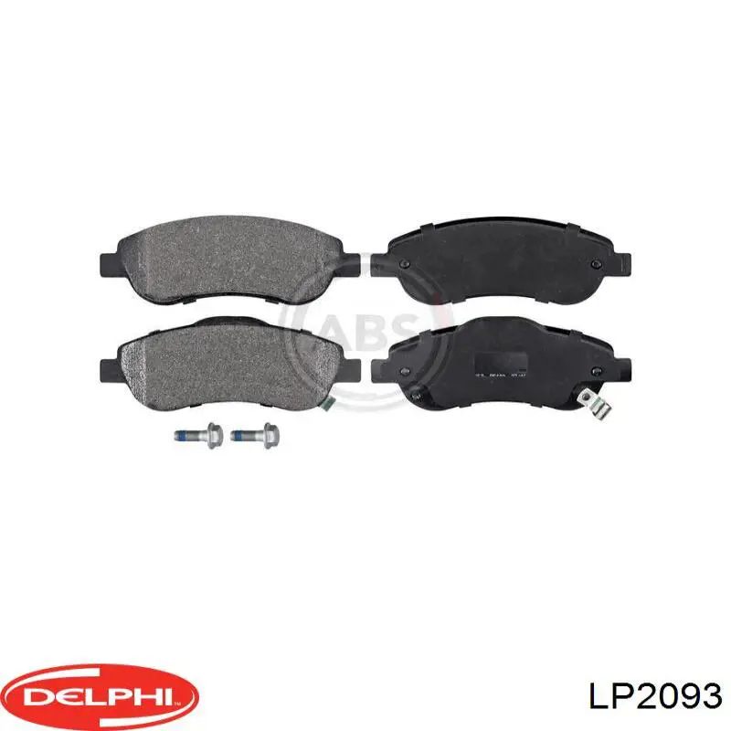 LP2093 Delphi колодки гальмівні передні, дискові
