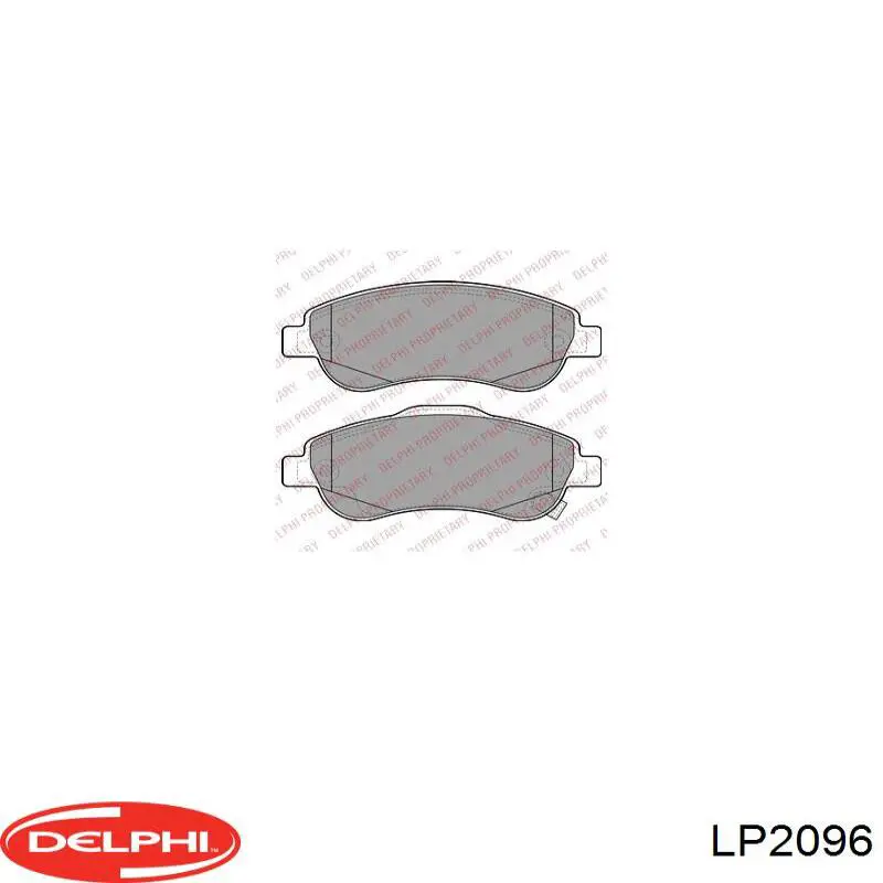 Купити LP2096 Delphi Колодки гальмівні передні, дискові
