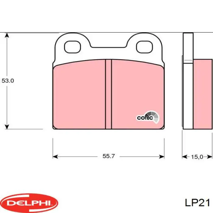 Задні гальмівні колодки Delphi LP21 ціна, від 11.50 USD