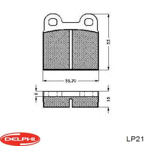 Купити LP21 Delphi Задні колодки