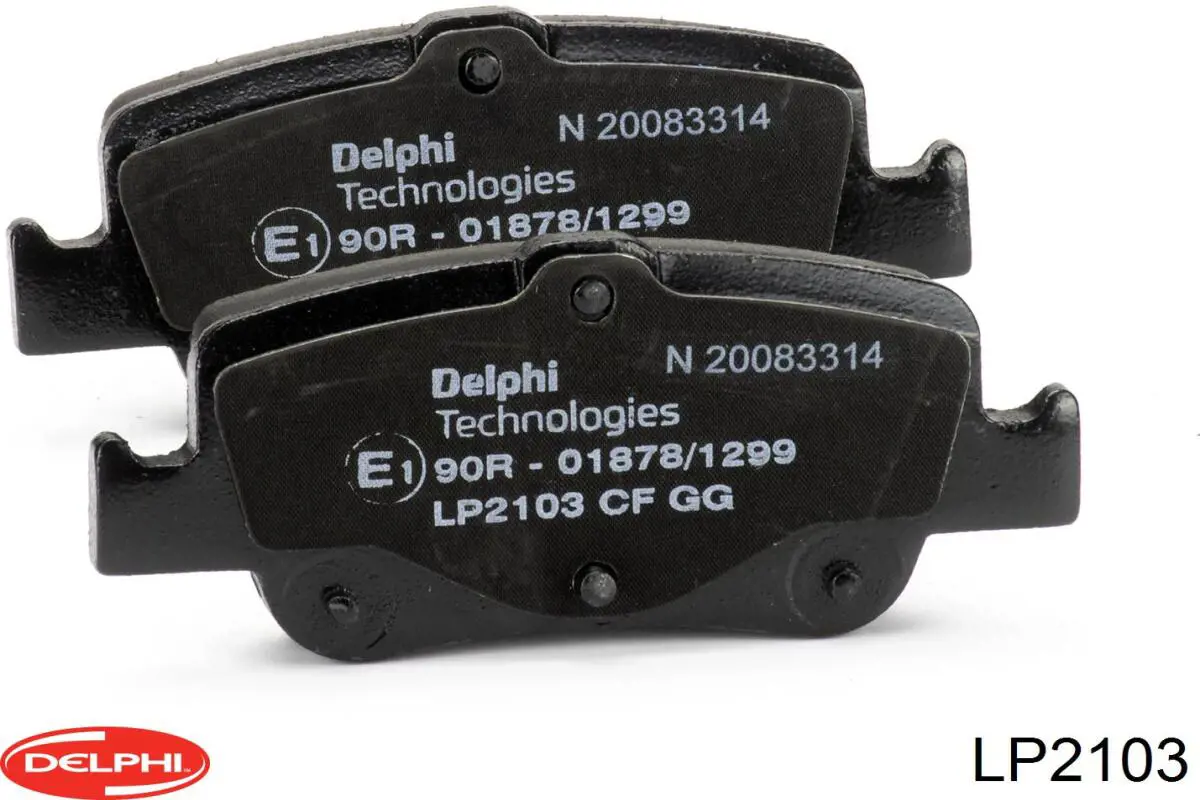 Задні гальмівні колодки Delphi LP2103 ціна, від 17.16 USD