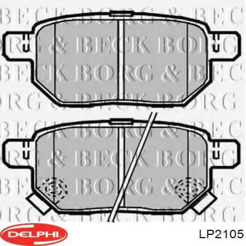 Задні гальмівні колодки LP2105 Delphi