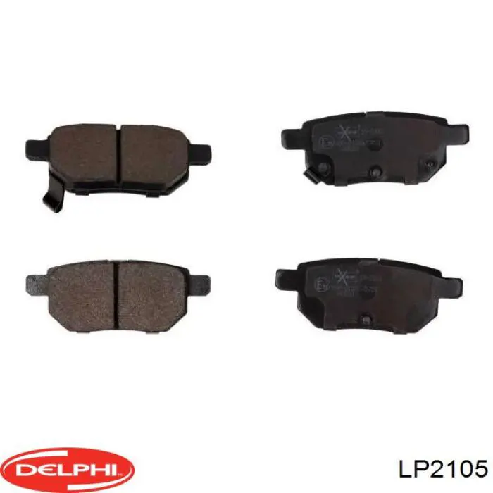 LP2105 Delphi Колодки гальмівні задні, дискові