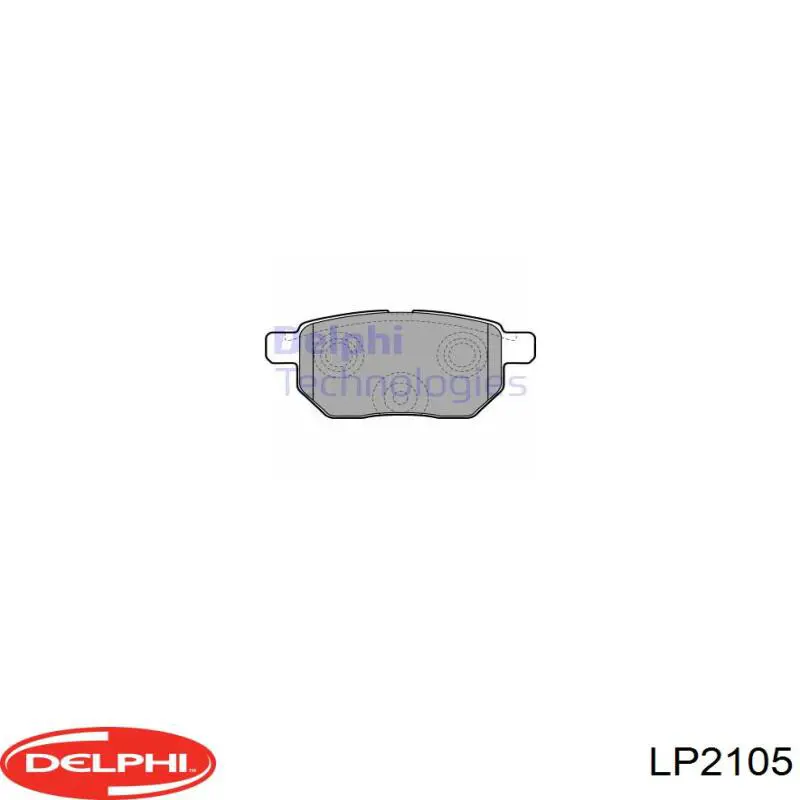 LP2105 Delphi колодки гальмові задні, дискові