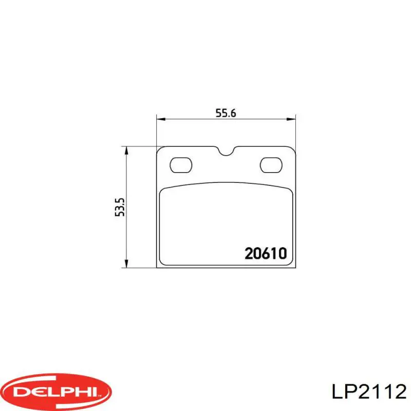 LP2112 Delphi колодки гальмові задні, дискові