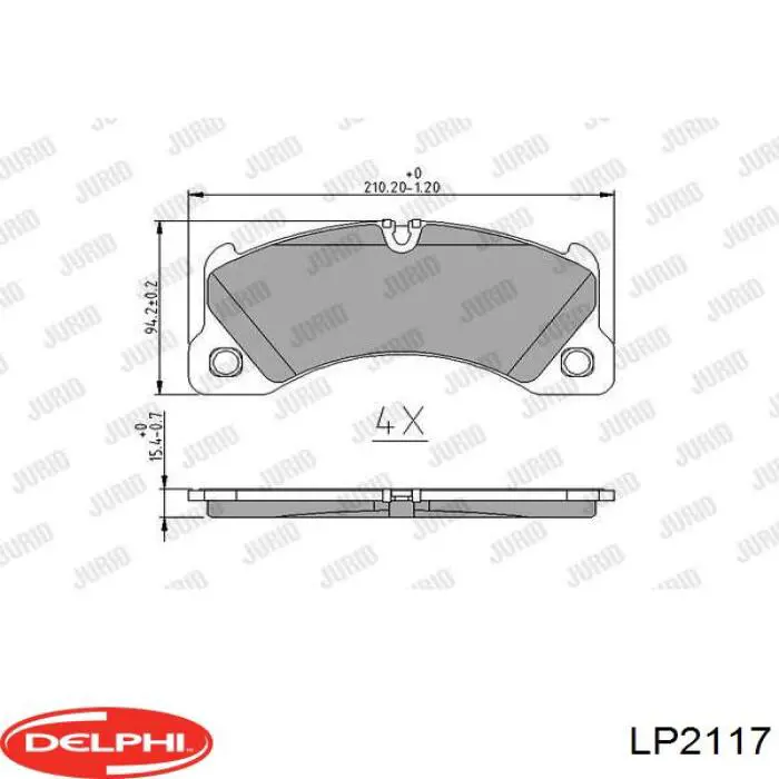 Тормозні колодки Delphi LP2117