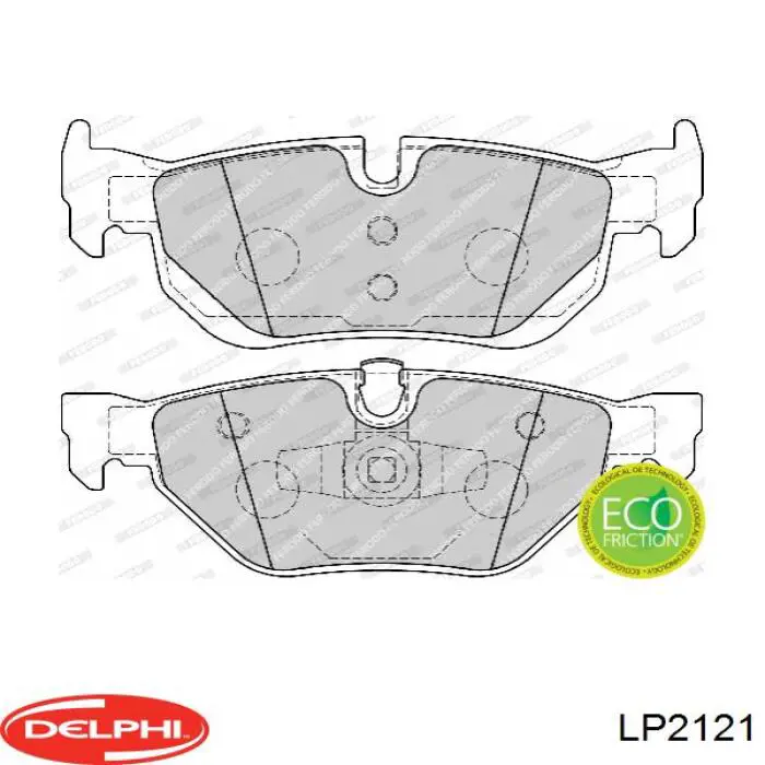 LP2121 Delphi колодки гальмові задні, дискові