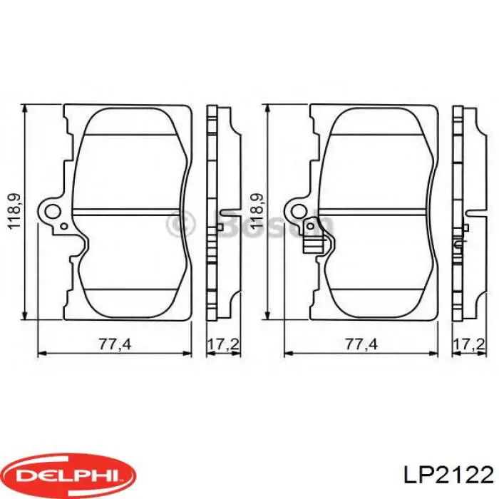 Тормозні колодки Delphi LP2122