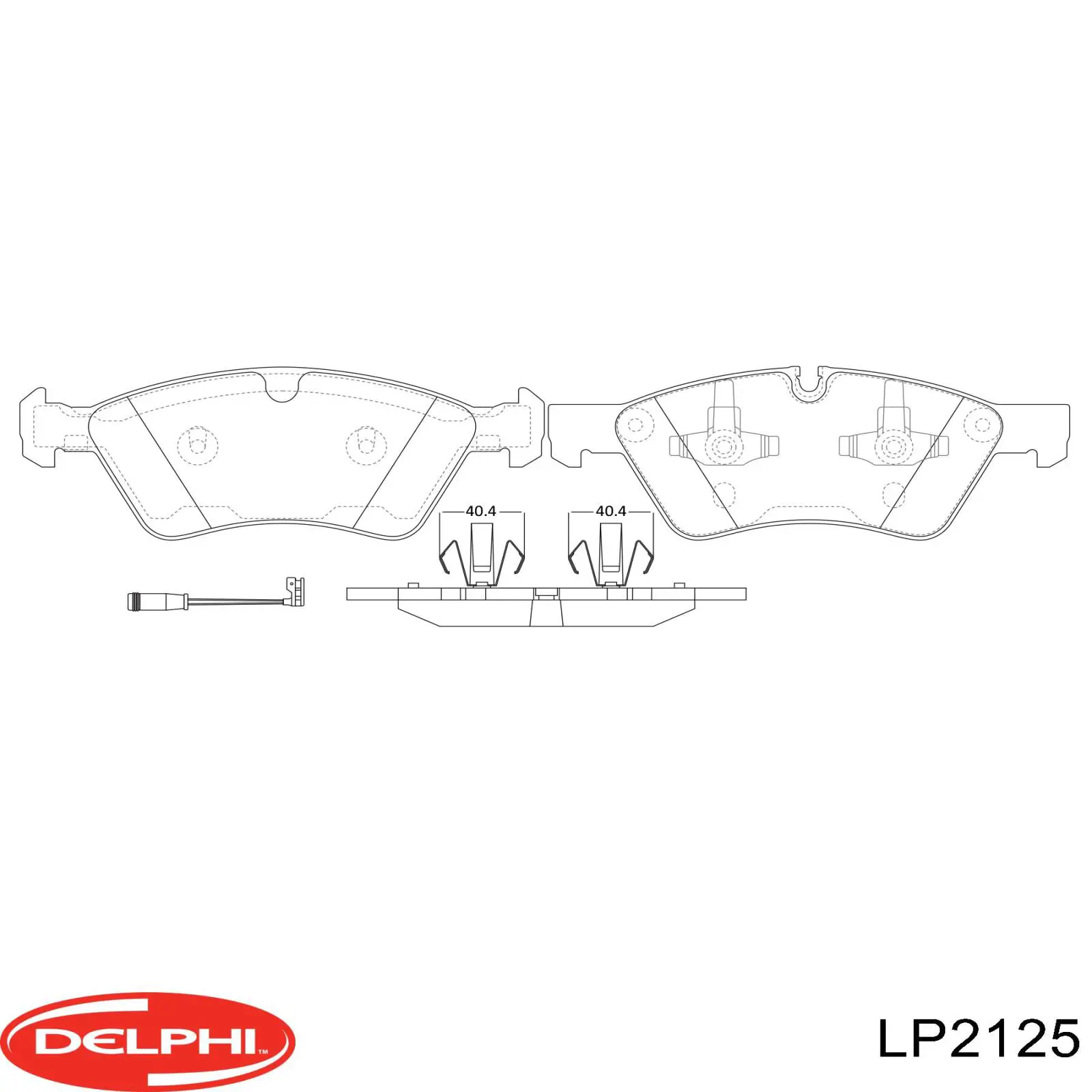 Гальмівні колодки Delphi LP2125 ціна, від 36.78 USD
