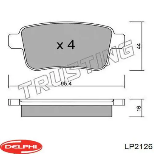 Купити LP2126 Delphi Задні колодки