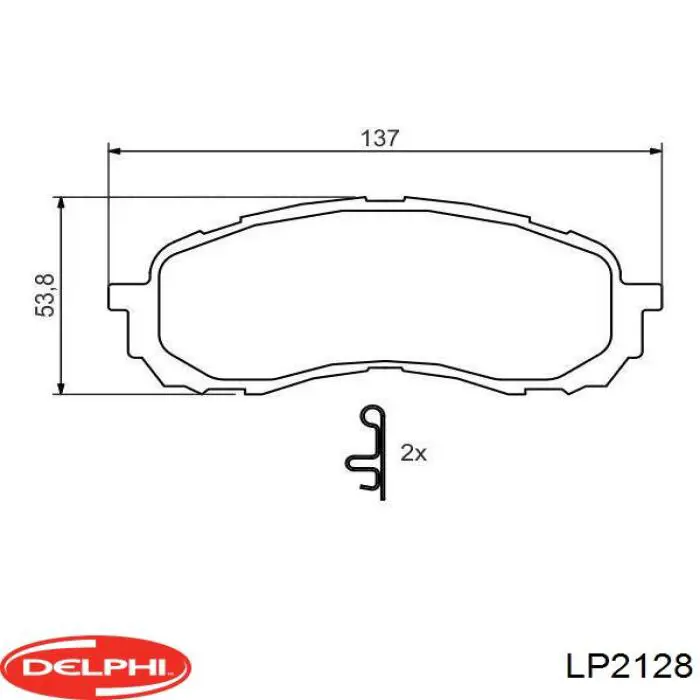 Гальмівні колодки Delphi LP2128 ціна, від 27.15 USD