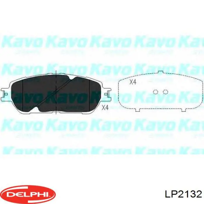 Гальмівні колодки Delphi LP2132 ціна, від 26.24 USD