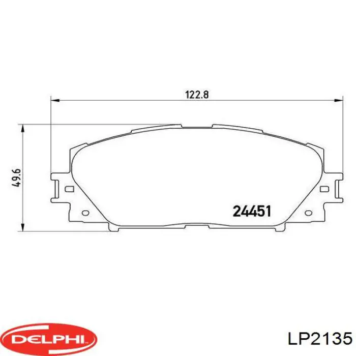 Передні тормозні колодки LP2135 Delphi